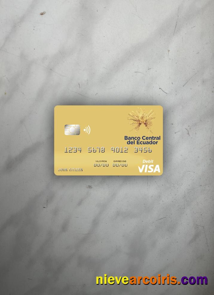 Sao Tome and Principe Banco Ecuador visa debit card photolook